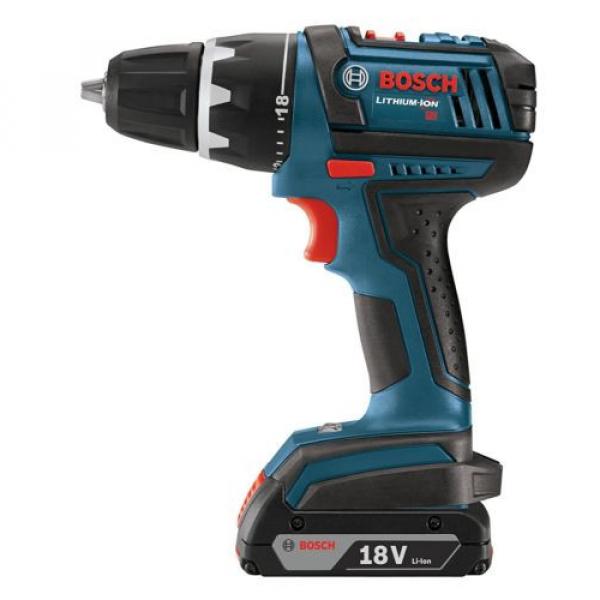 BOSCH DDS181-02 18 Volt Lithium Ion 1/2&#034; Cordless Compact 18V Drill Driver Kit #1 image