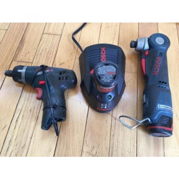 Bosch 10.8V 1/4&#034; I-Driver And Bosch PS20 Drill with two Batteries and Charger #1 image