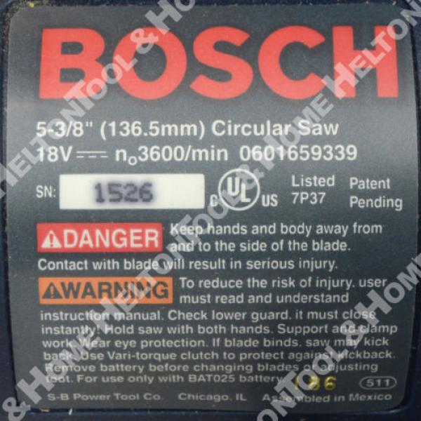 Bosch 1659B 18 Volt 5-3/8&#034; Circular Saw w/ Blade New for BAT025 #8 image