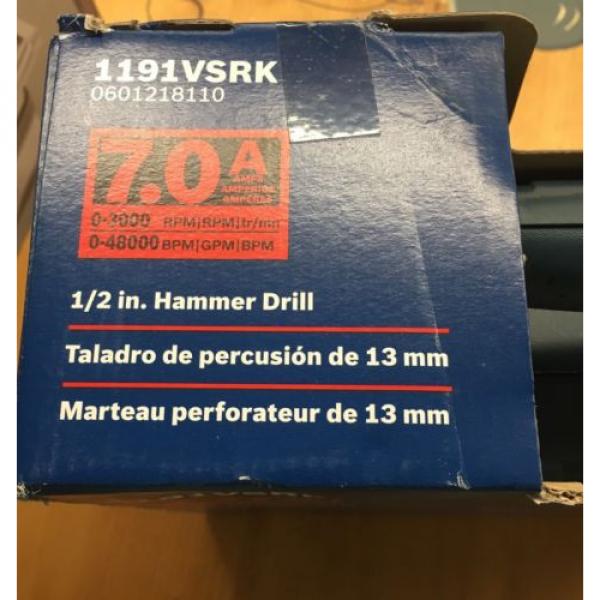 Bosch Hammer Drill #1191VSRK  7 Amps, 1/2 Keyed Chuck, 3000 Rpm  New #4 image