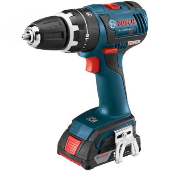 Bosch Lithium-Ion 1/2in Hammer Drill Concrete Driver Kit Cordless Tool 18-Volt #1 image