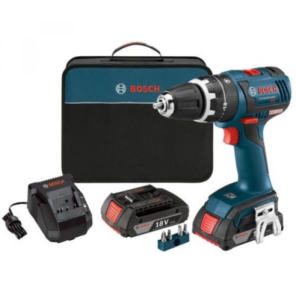 Bosch Lithium-Ion 1/2in Hammer Drill Concrete Driver Kit Cordless Tool 18-Volt #2 image