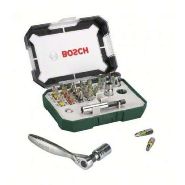 Bosch Screwdriver Colour Coded Bit and Compact Ratchet 26 Pieces Set Storage Box #2 image
