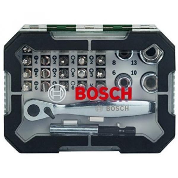 Bosch Screwdriver Colour Coded Bit and Compact Ratchet 26 Pieces Set Storage Box #4 image