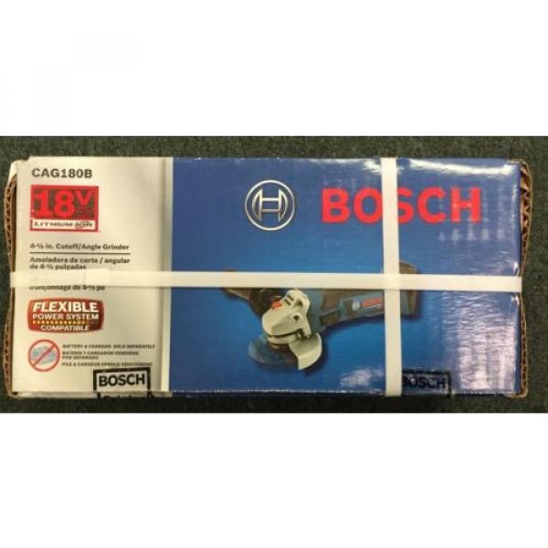 NEW - Bosch 18V Li-Ion Cordless 4 1/2&#034; Cutoff Angle Grinder (Bare Tool) CAG180B #2 image