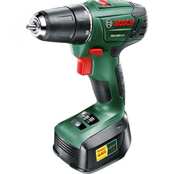Bosch PSR 1800 LI-2 Cordless Lithium-Ion Drill Driver Featuring Syneon Chip 1... #1 image