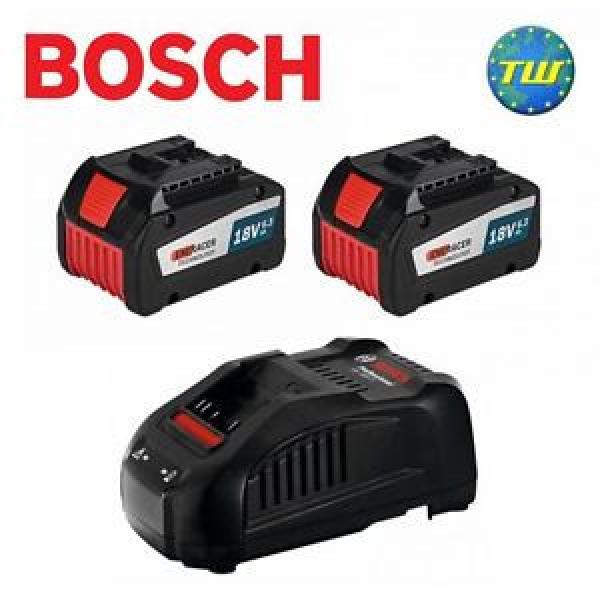 Bosch 18V Cordless Charging Kit with 2x 6.3Ah EneRacer Battery Packs &amp; Charger #1 image