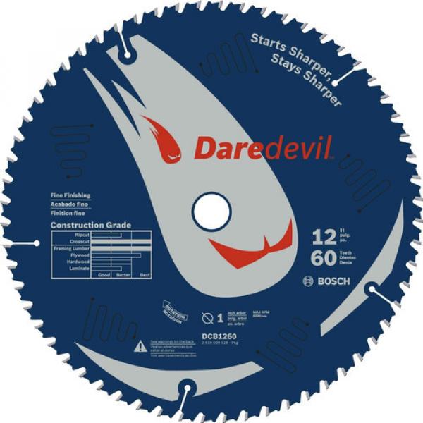 Bosch Daredevil 12&#034; 60 Tooth Fine Finish Circular Saw Blade DCB1260 New #1 image