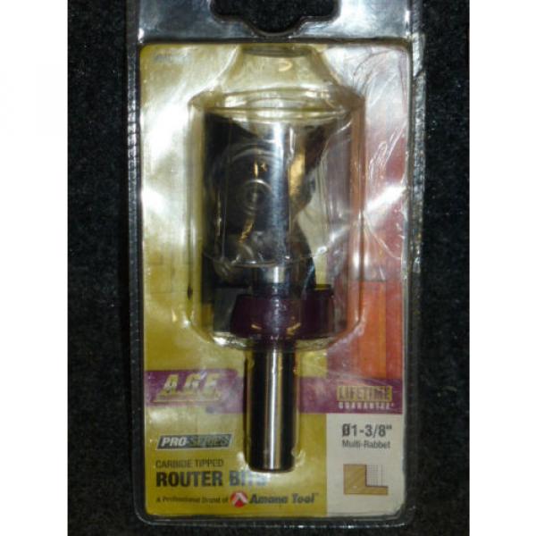NEW LOT OF (3) ASSORTED ROUTER BITS, BOSCH &amp; AMANA TOOL, TRIMMING &amp; MULTI-RABBET #2 image