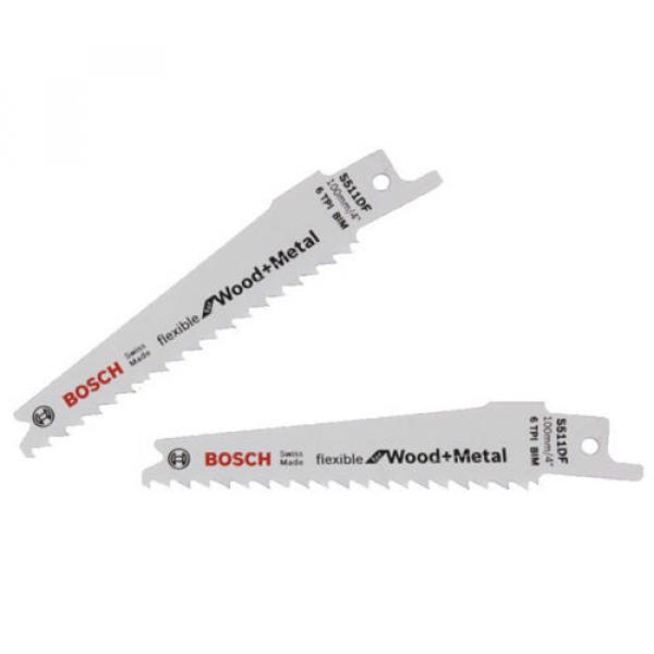 Bosch 5pcs BIM 4&#034; Flexible Sabre Saw Blades S511DF for Wood &amp; Metal Cutting #3 image