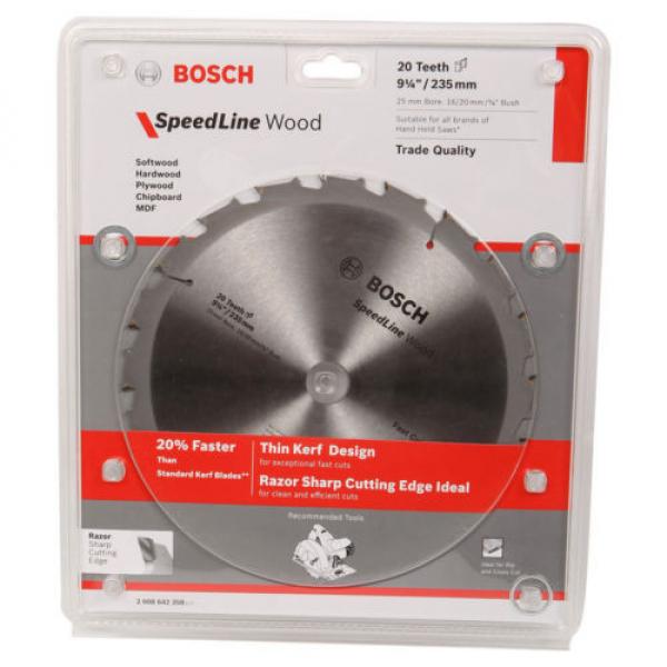 Bosch Speedline Wood Circular Saw Blades 235mm  - 20T, 40T or 60T #3 image