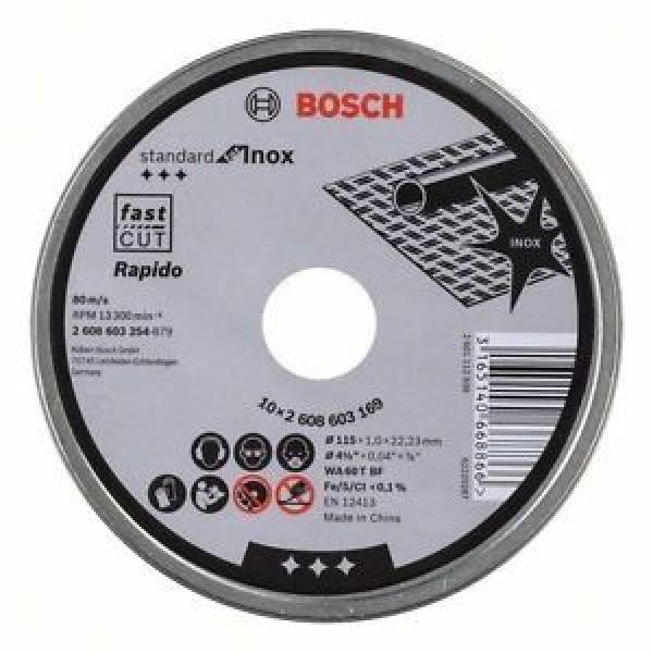 10 x Genuine Bosch FAST Metal Inox Thin Cutting Discs 115mm x 1mm x 22.2mm #1 image