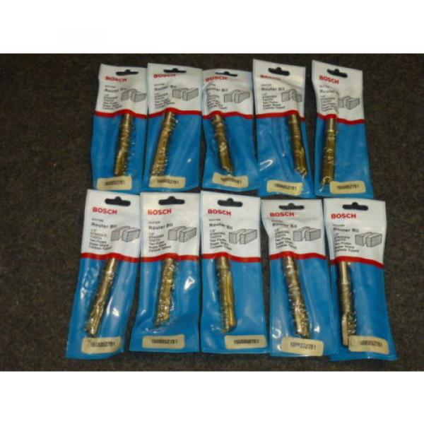 LOT OF 10 BOSCH 1/2&#034; STRAIGHT STAGGER TOOTH ROUTER BITS, #85278M, CARBIDE TIPPED #1 image