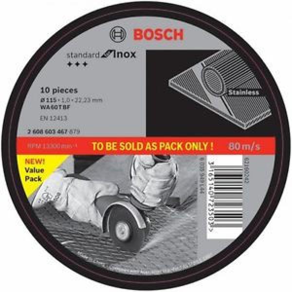 10 PACK! BOSCH UltraThin - Inox &amp; Stainless Cutting Disc - 115 x 1 x 22.2mm #1 image