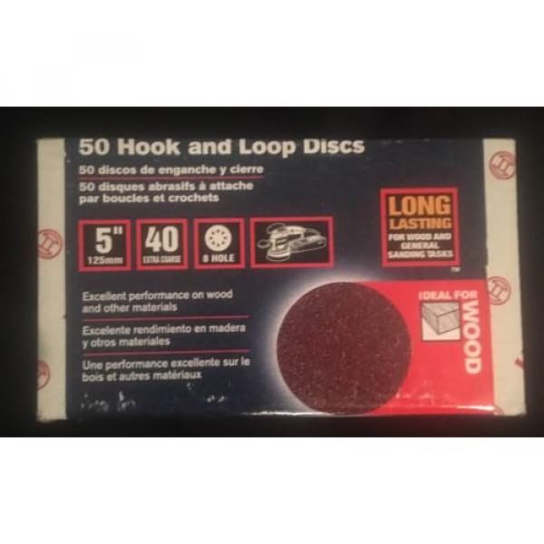 Bosch SR5R045 50-Piece 40 Grit 5 In. 8 Hole Hook-And-Loop Sanding Discs #1 image