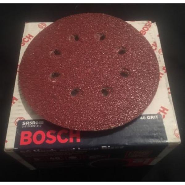 Bosch SR5R045 50-Piece 40 Grit 5 In. 8 Hole Hook-And-Loop Sanding Discs #2 image