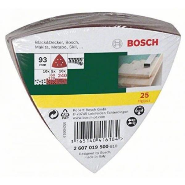 Bosch Delta Sanding Sheets Mixed 60 240 Grit Velcro Type Grip Easy Remove 25 Pcs #1 image