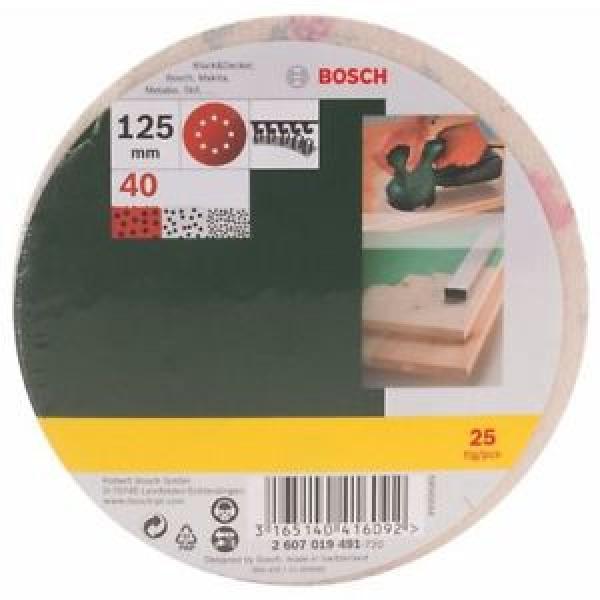 Bosch 2607019491 25 Fogli Abrasivi Roto-orbitale, Grana 40, 125 mm #1 image