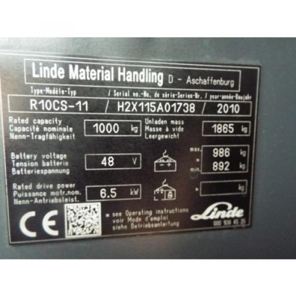 LINDE R10CS USED REACH FORKLIFT TRUCK. (A01738) PRICE REDUCED #7 image