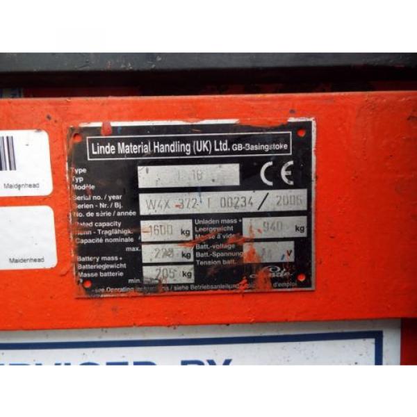 LINDE L16 USED ELECTRIC PALLET FORKLIFT TRUCK. (T00234) #8 image