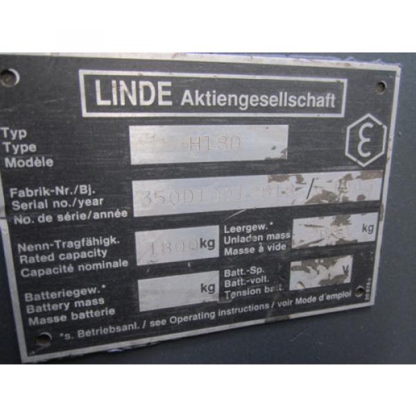 Gabelstapler Frontstapler;Stapler LINDE H18D;  1,8 Tonnen 360cm  Freihubmast #7 image
