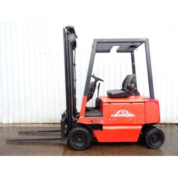 LINDE E16P. 3800mm LIFT. USED ELECTRIC FORKLIFT TRUCK. (3885) #1 image