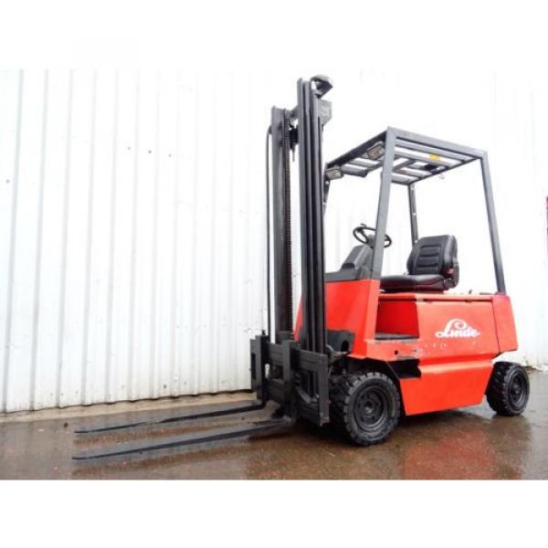 LINDE E16P. 3800mm LIFT. USED ELECTRIC FORKLIFT TRUCK. (3885) #2 image
