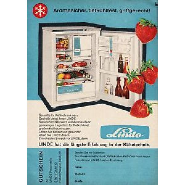 3w1582/ Alte Reklame von 1960 -  LINDE hat die längste Erfahrung… - Stuttgart #1 image