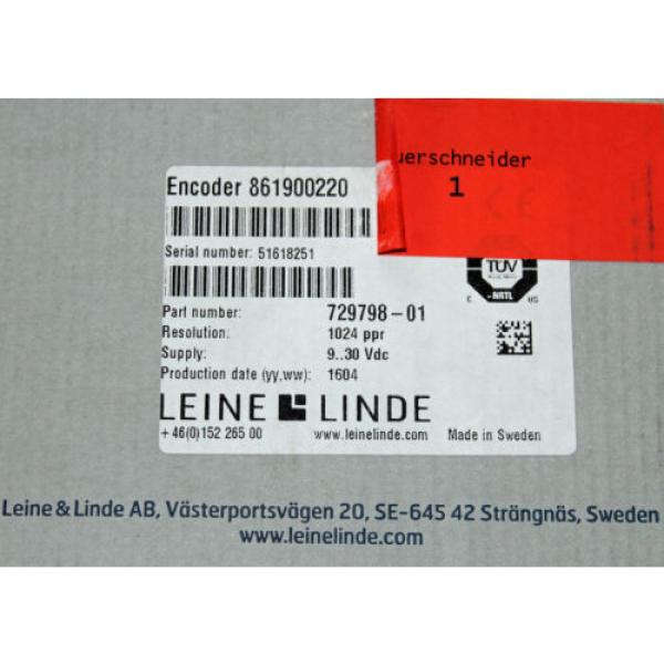 861 Leine &amp; Linde Encoder --- 861900220 Part Number: 729798-01 #2 image