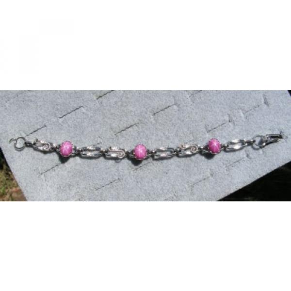 LINDE LINDY PINK STAR RUBY CREATED BRACELET NPM SECOND QUALITY DISCOUNT #1 image
