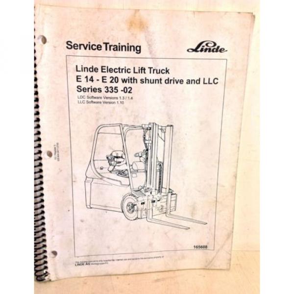 Linde Electric Lift Truck E14-E20 With Shunt Drive &amp; LLC Training Manual (4234) #1 image