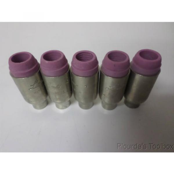 Lot of (5) New Linde No. 4 Alumina Cups, HW-17 &amp; 18 Torch, 10N56 #1 image