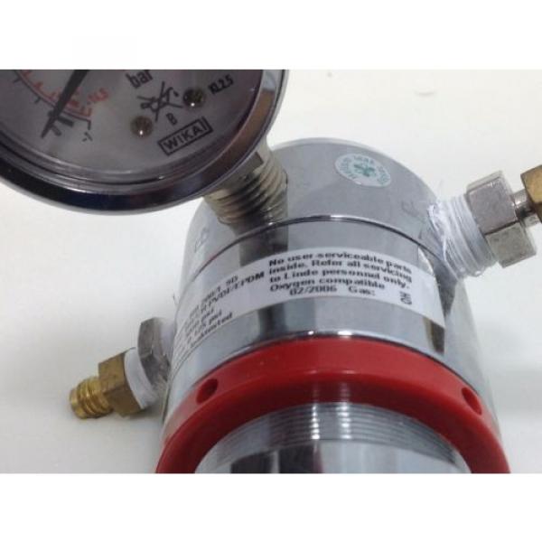 LINDE Gas regulator type RB 200/1 9D single stage 0-125 psi Oxygen compatable #2 #5 image