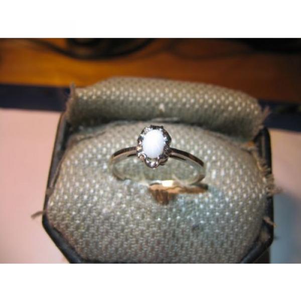WHITE LINDE STAR SAPPHIRE RING .925 STERLING SILVER SIZE 10.5 #1 image
