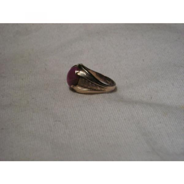..Vintage Man&#039;s/Men&#039;s 10K Gold Filled,Linde/Lindy Ruby Star Sapphire Ring,Size 7 #5 image