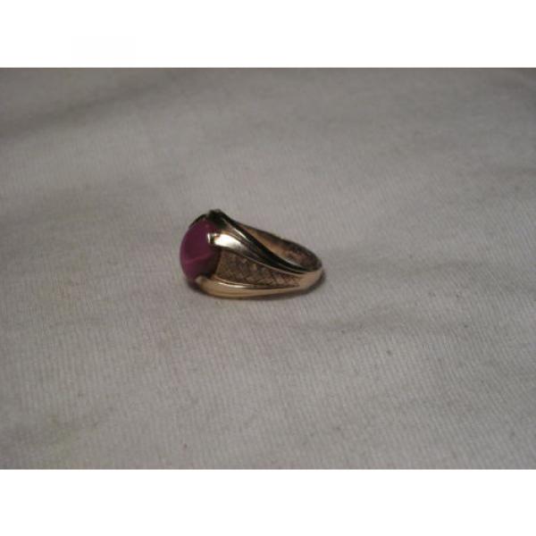 ..Vintage Man&#039;s/Men&#039;s 10K Gold Filled,Linde/Lindy Ruby Star Sapphire Ring,Size 7 #6 image