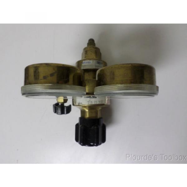Used Linde Brass Regulator with Gauges, 0-30 and 0-4000 PSI, TSA-15-350 #3 image