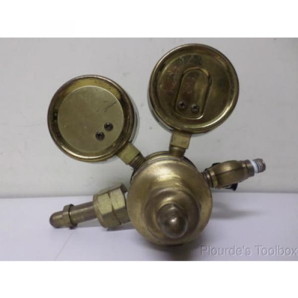 Used Linde Brass Regulator with Gauges, 0-30 and 0-4000 PSI, TSA-15-350 #4 image