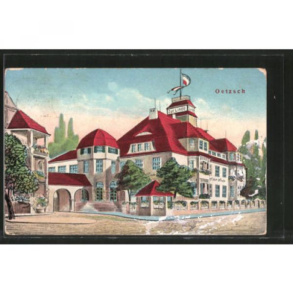 alte AK Oetzsch, Gasthaus zur Linde 1913 #1 image