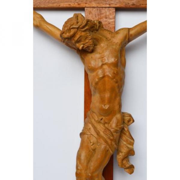 Großes Kruzifix Christuskreuz Holz Kreuz Eiche Korpus Linde geschnitzt 83 x 50cm #2 image