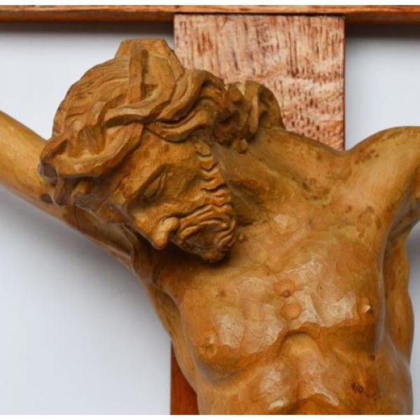 Großes Kruzifix Christuskreuz Holz Kreuz Eiche Korpus Linde geschnitzt 83 x 50cm #3 image
