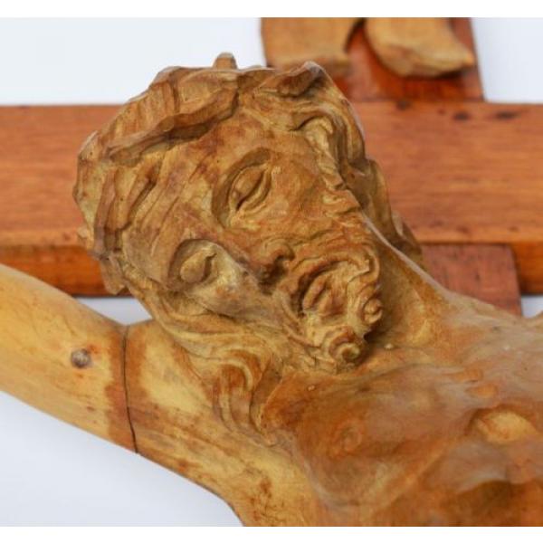 Großes Kruzifix Christuskreuz Holz Kreuz Eiche Korpus Linde geschnitzt 83 x 50cm #4 image