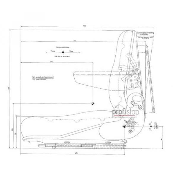 Stapler Sitz PS12 GS12 flache Federung passend Linde V - E – Schwerlast Stapler #3 image