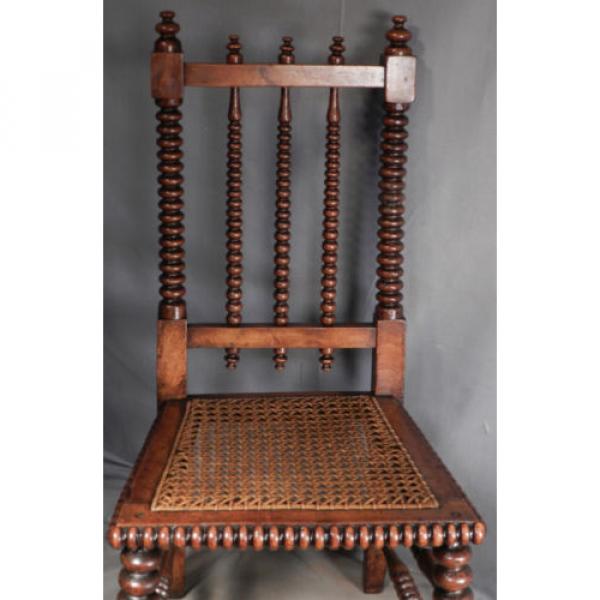 Antique German Sausage Turned Walnut Childs Chair Jenny Linde 1830 Photographers #2 image