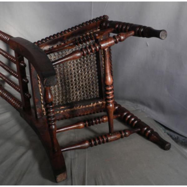 Antique German Sausage Turned Walnut Childs Chair Jenny Linde 1830 Photographers #11 image