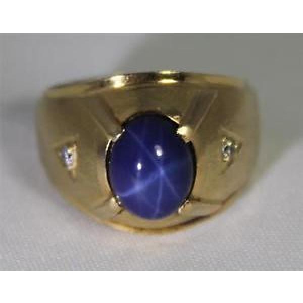 18k Yellow Gold  Mens Ring  Linde Star Sapphire #1 image