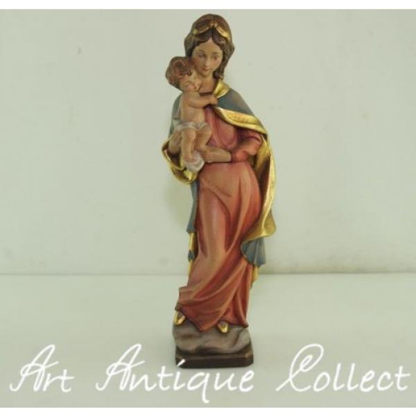 Skulptur Holz Linde Maria Madonna Mutter Gottes Jesus Kind H:38cm Handgeschnitzt #1 image