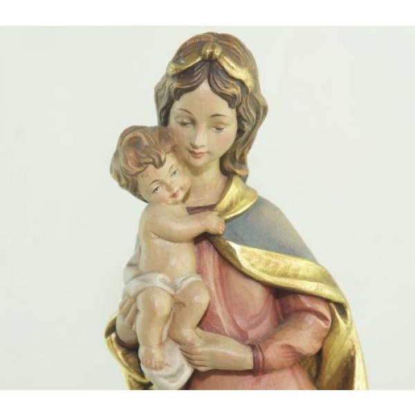 Skulptur Holz Linde Maria Madonna Mutter Gottes Jesus Kind H:38cm Handgeschnitzt #2 image