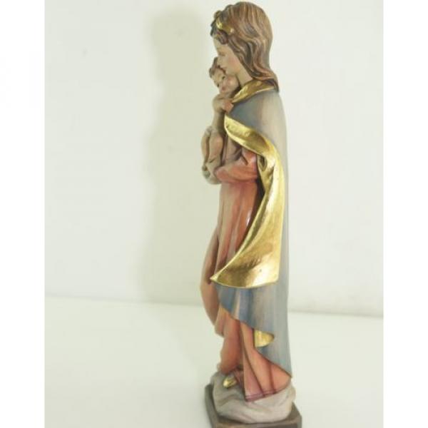 Skulptur Holz Linde Maria Madonna Mutter Gottes Jesus Kind H:38cm Handgeschnitzt #3 image