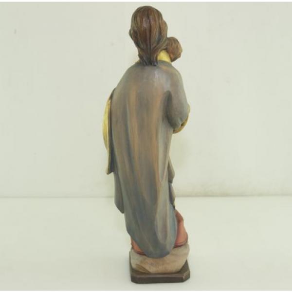 Skulptur Holz Linde Maria Madonna Mutter Gottes Jesus Kind H:38cm Handgeschnitzt #4 image
